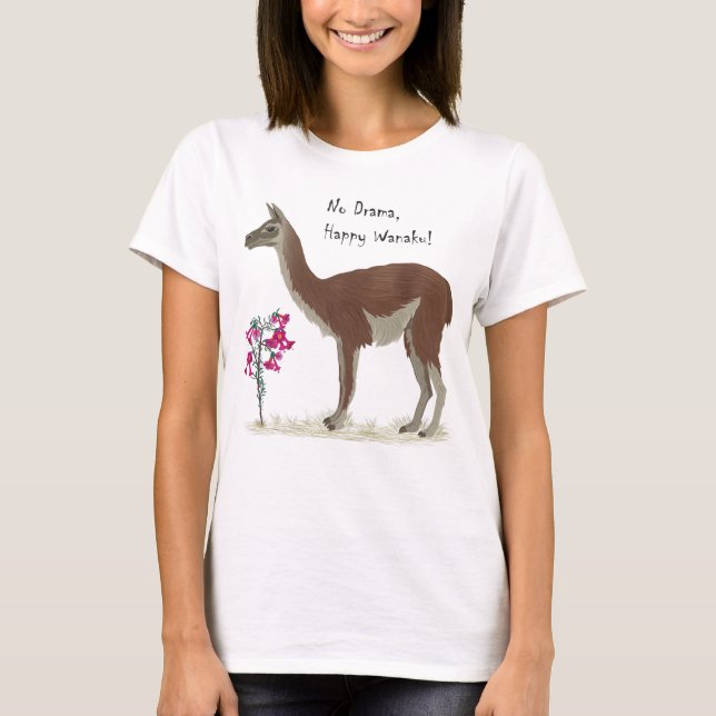 Camiseta Adorable Cute Llama, feliz Guanaco Perú (Anverso)