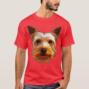 Camiseta Adorable Cute Yorkshire Terrier Puppy Hea Flotante