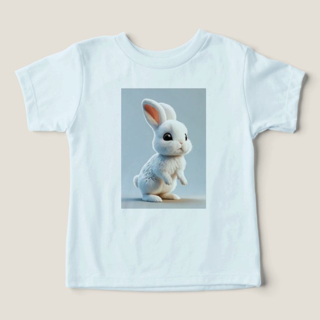 Camiseta Adorable De Bebé Conejo (Diseño delantero )