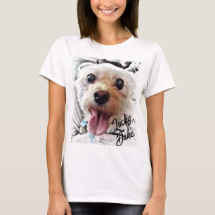 Camiseta Adorable De Cachorro Blanco (Nombre Perso