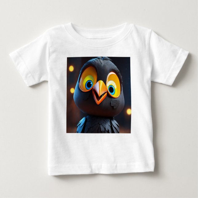 Camiseta Adorable De Crow De Bebé (Anverso)