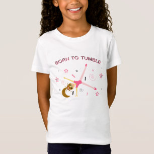 Camiseta adorable de la gimnasia de los chicas