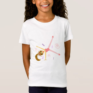 Camiseta adorable de la gimnasia de los chicas