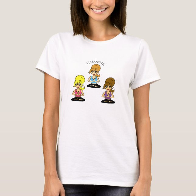 Camiseta adorable de la yoga de Namaste (Anverso)