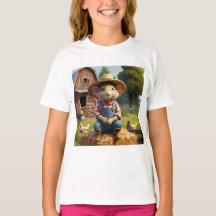 Camiseta Adorable De Ratón Para Agricultores