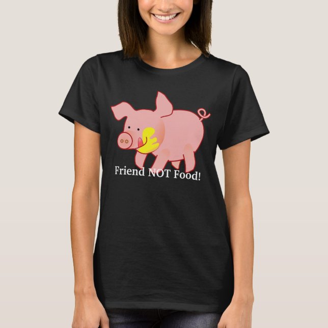 Camiseta adorable del lechón (Anverso)