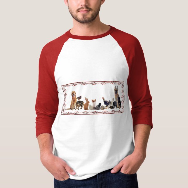 Camiseta adorable del raglán de Purrfectly (Anverso)
