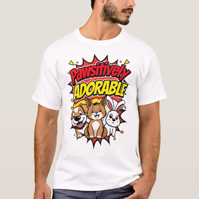 Camiseta "Adorable Desde El Punto De Vista De Los Cómicos:  (Anverso)