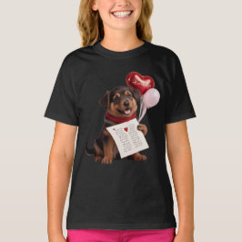 Camiseta Adorable diseño de perro de San Valentín - regalo 