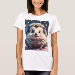 Camiseta Adorable Erizo con estrellas y corazones