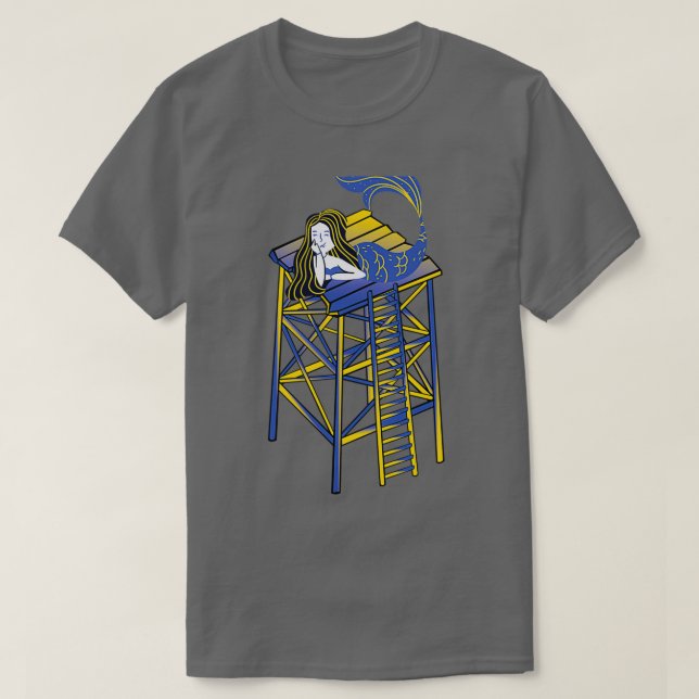 Camiseta adorable escalofriante de sirena (Diseño del anverso)