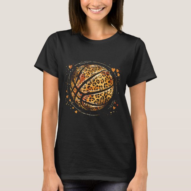 Camiseta Adorable estampado de leopardo de béisbol para chi (Anverso)
