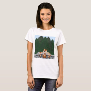 Camiseta Adorable familia Fox