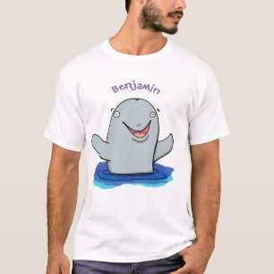 Camiseta Adorable feliz ilustracion personalizado de marsop