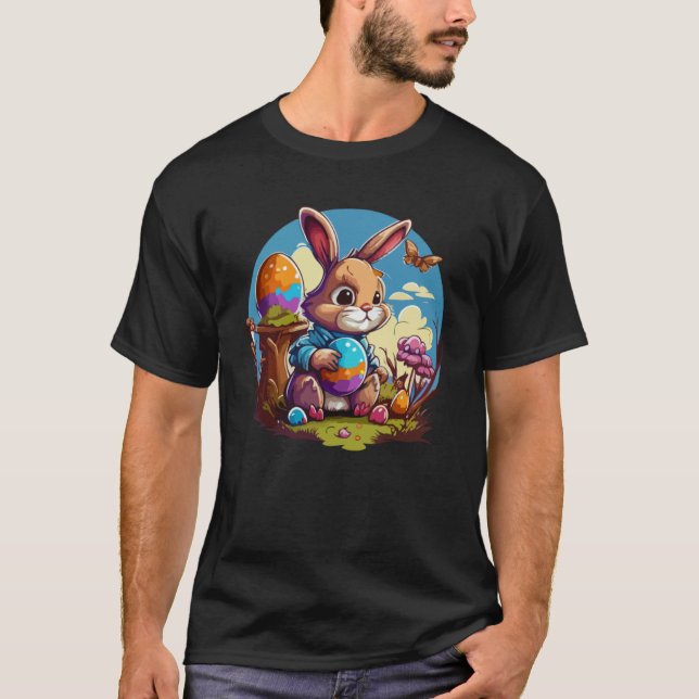 Camiseta Adorable Festive Easter Kids Cute Easter Bunny Gra (Anverso)