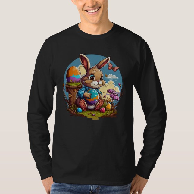 Camiseta Adorable Festive Easter Kids Cute Easter Bunny Gra (Anverso)