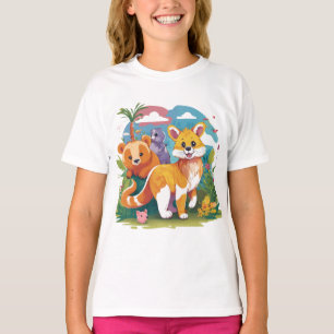 Camiseta Adorable Forest Friends Personalizado Animal Illus