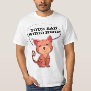 Camiseta Adorable Foul Mouthed Kitten Personalizado (Person
