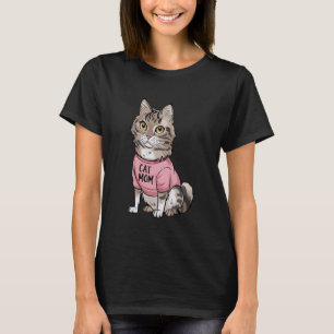 Camiseta Adorable gata Maine Coon mamá amante de las patas