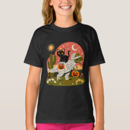 Camiseta Adorable gato de Halloween en dinosaurio - Diversi