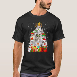 Camiseta Adorable gato Ragdoll adorno árbol de Navidad Cat