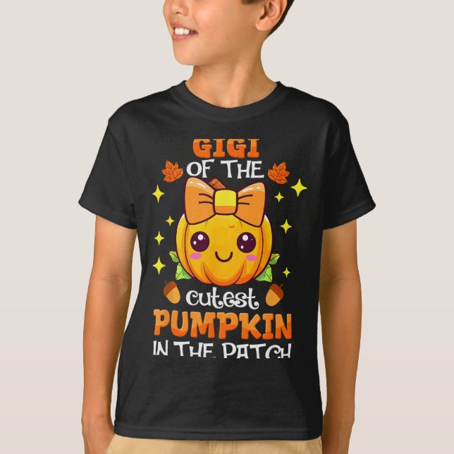 Camiseta Adorable Gigi Of The Cutest Pumpkin In The Patch  (Anverso)