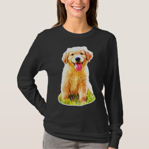 Camiseta Adorable Golden Retriever Puppy Nombrado Miso