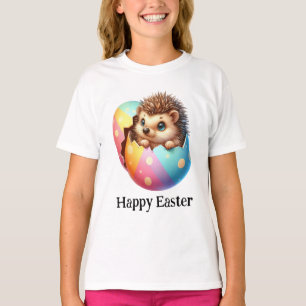 Camiseta Adorable Graciosa Cuta Pascua Bebé Hedgehog