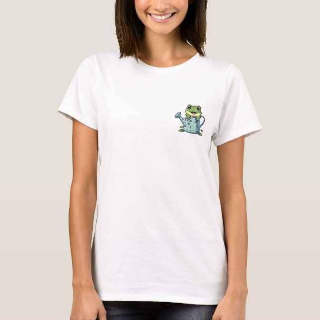 Camiseta Adorable Green Frog Peeking Out (Anverso)