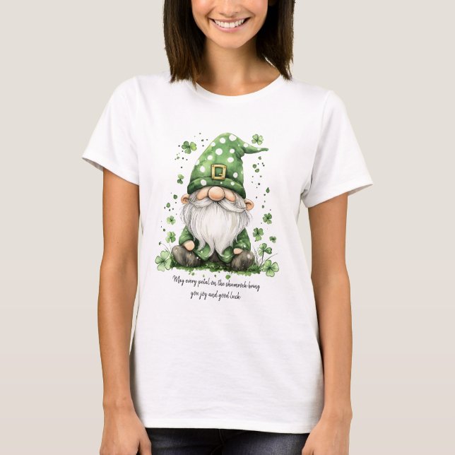 Camiseta Adorable Green St. Patrick's Day Gnomes (Anverso)