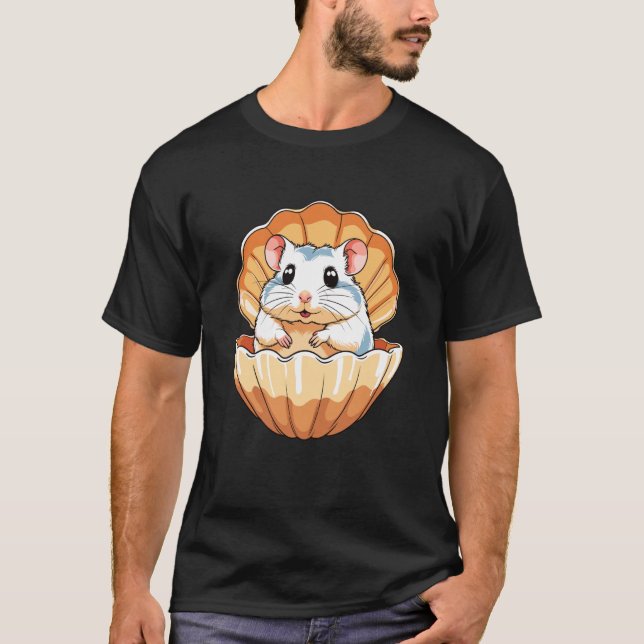 Camiseta Adorable Hamster in Seashell Cute Ocean Pet (Anverso)