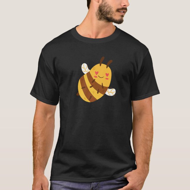 Camiseta Adorable Happy Wild Bumble Abeja Ojos Amor Flo (Anverso)