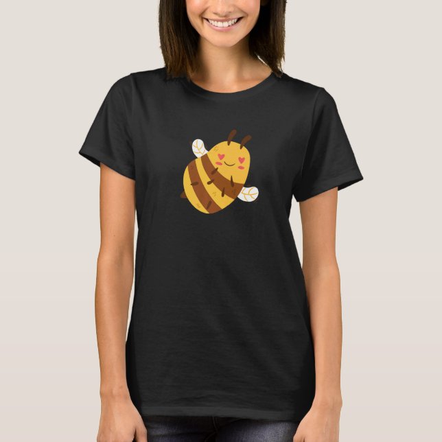 Camiseta Adorable Happy Wild Bumble Abeja Ojos Amor Flo (Anverso)