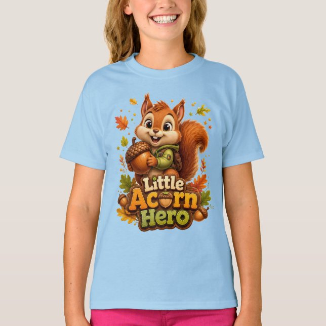 Camiseta Adorable héroe de bellota ilustración – Sublimació (Anverso)
