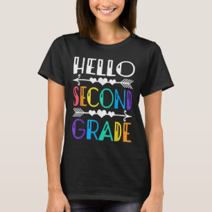 Camiseta Adorable Hola Segundo Grado Regreso A La Escuela P