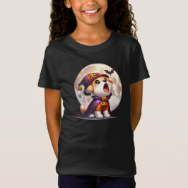 Camiseta Adorable Howling Halloween Pup Under the Moon