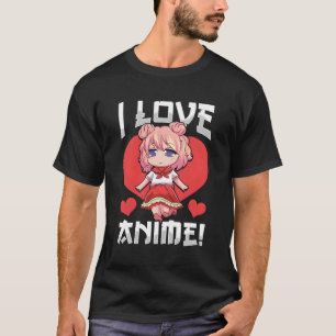 Camiseta Adorable I Love Anime Chica Japanese Kawaii