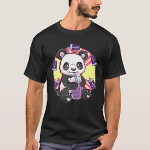 Camiseta Adorable Kawaii Panda Boba Bubble Tea Cute Panda D