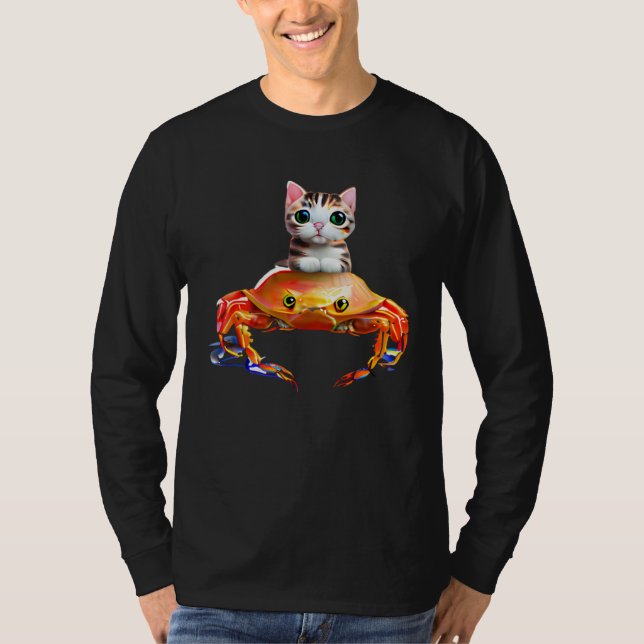 Camiseta Adorable Kitten and Giant Crab  1 (Anverso)