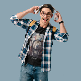 Camiseta Adorable koala usando adorable gorra adaptable