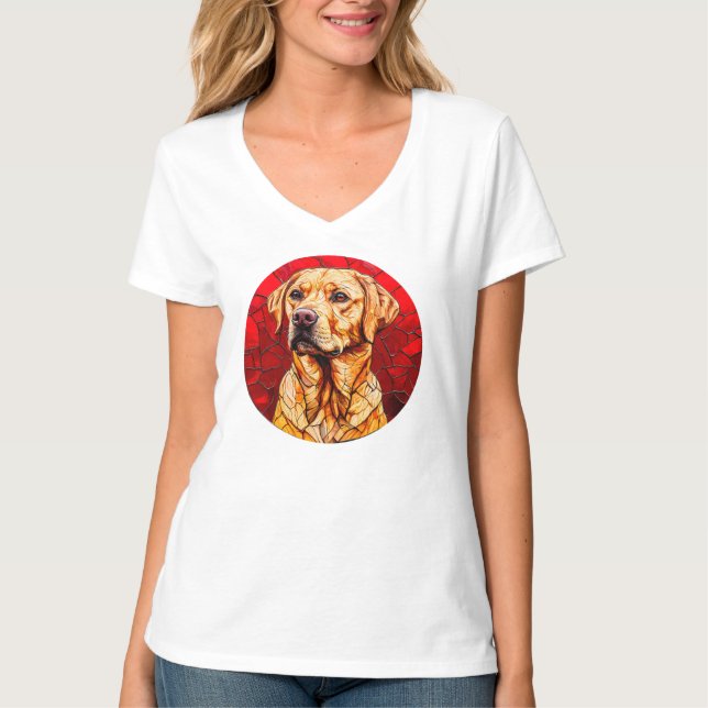 Camiseta Adorable labrador amarillo (Anverso)