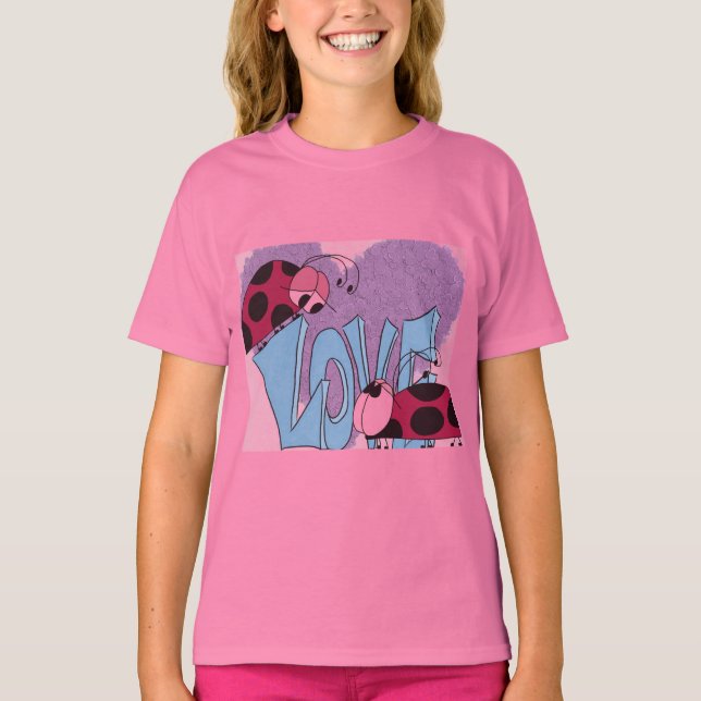 Camiseta Adorable Ladybug Love Personalizado (Anverso)