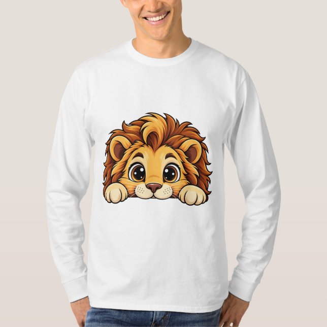 Camiseta Adorable León Peekaboo (Anverso)
