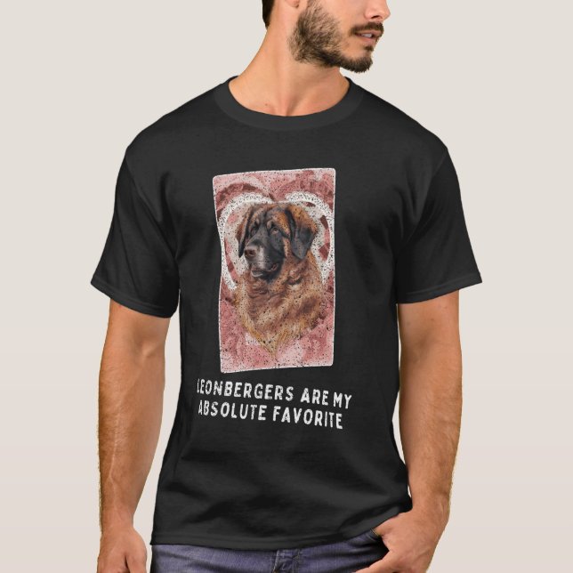 Camiseta Adorable Leonbergers Dog Heart Design (Anverso)