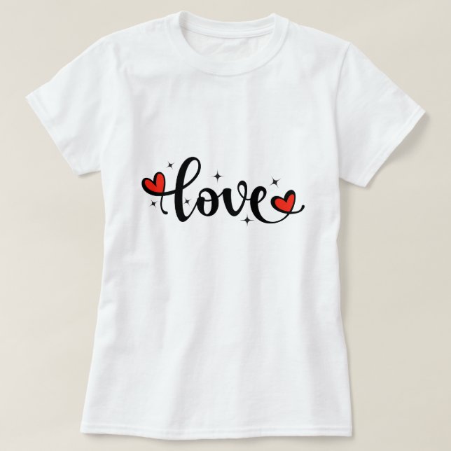 Camiseta Adorable LOVE para Chicas - Valentin perf (Diseño del anverso)