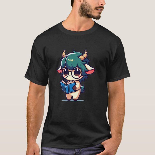 Camiseta Adorable Lover Faun (Satyr) Libro Con Glas De Lect (Anverso)