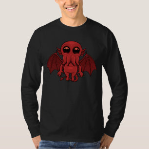 Camiseta Adorable Monstruo del Mar de Cthulhu Rojo