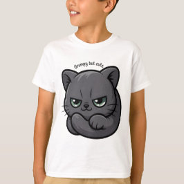 Camiseta Adorable Moody Gray Kitty Personalizado