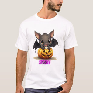Camiseta Adorable murciélago en decoración de calabaza de H