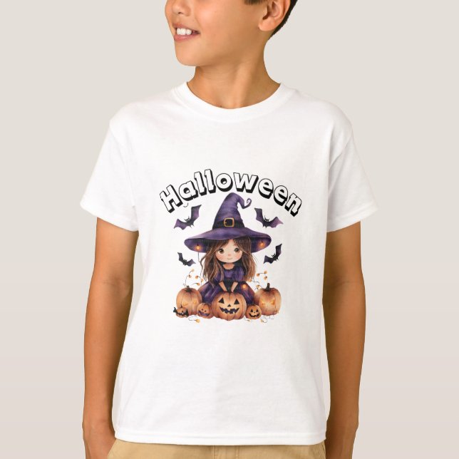 Camiseta Adorable para niños de Halloween (Anverso)